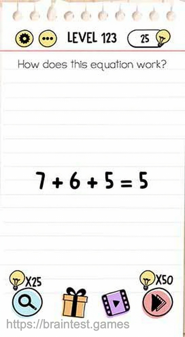 Brain Test Level 123 - Step 1