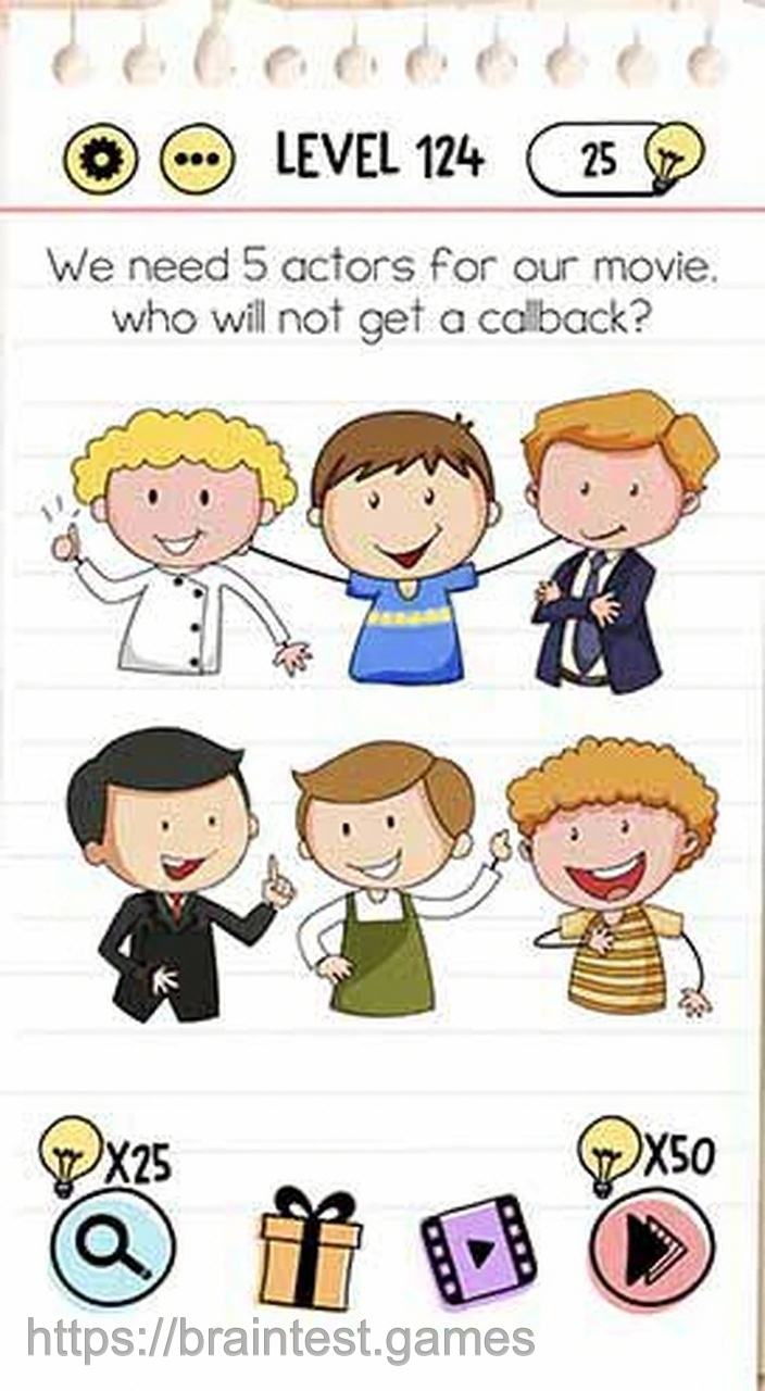 Brain Test Level 124 - Step 1