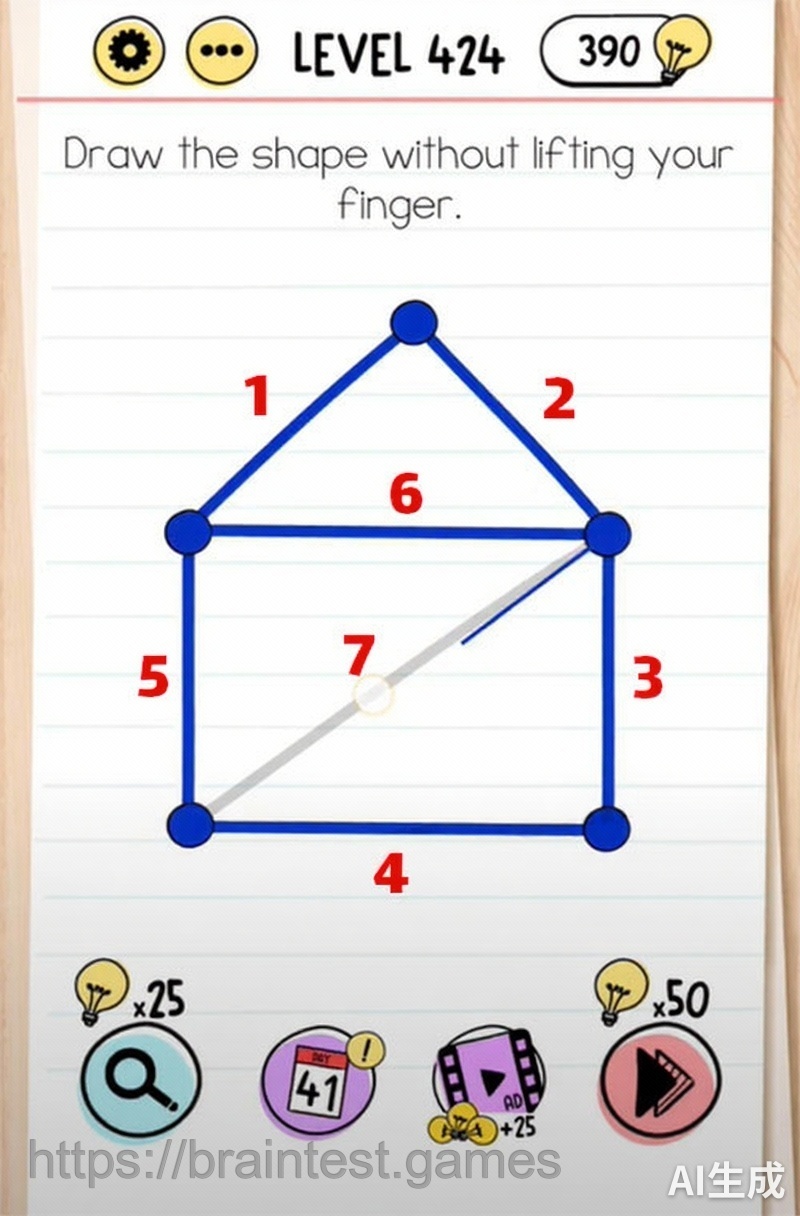 Brain Test Level 424 - Step 1