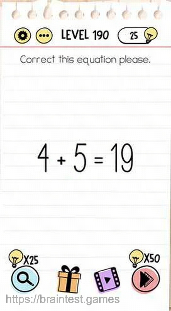 Brain Test Level 190 - Step 1