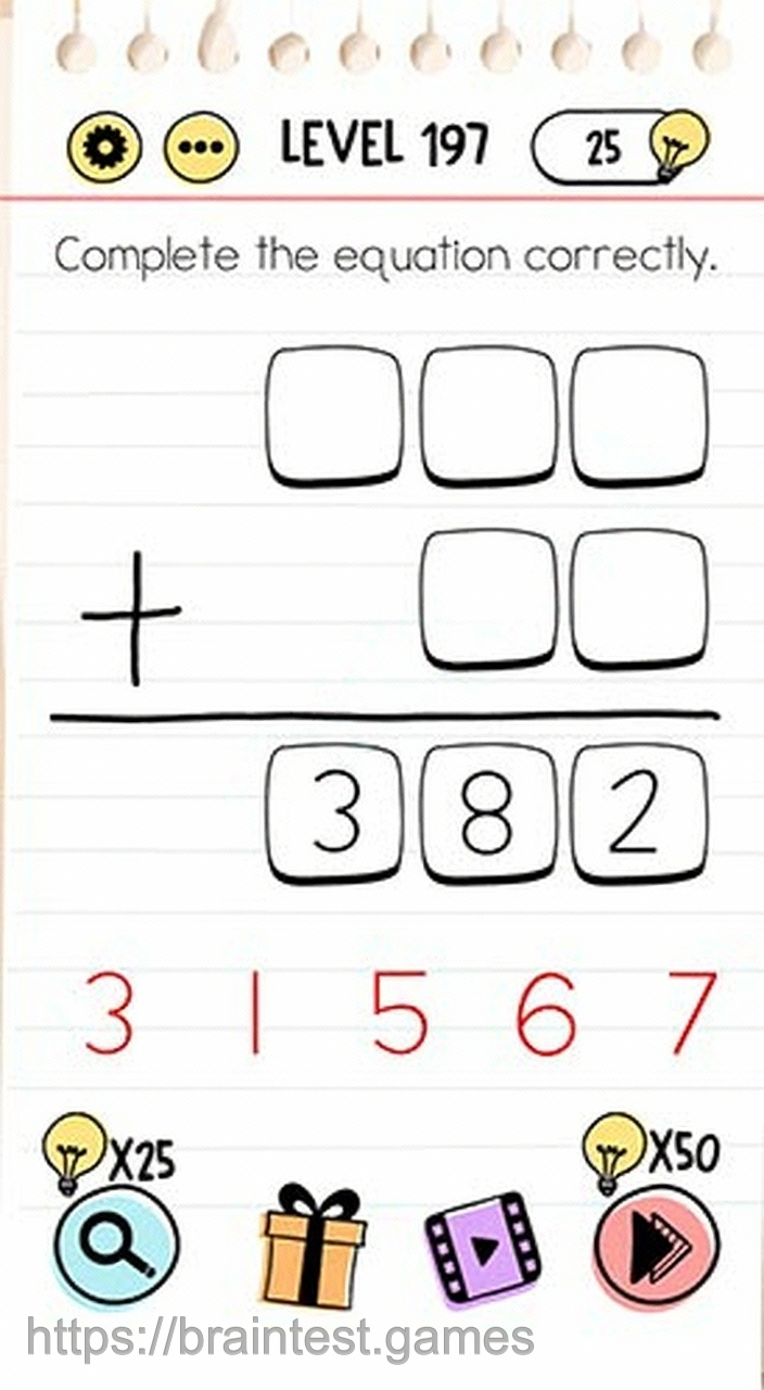 Brain Test Level 197 - Step 1