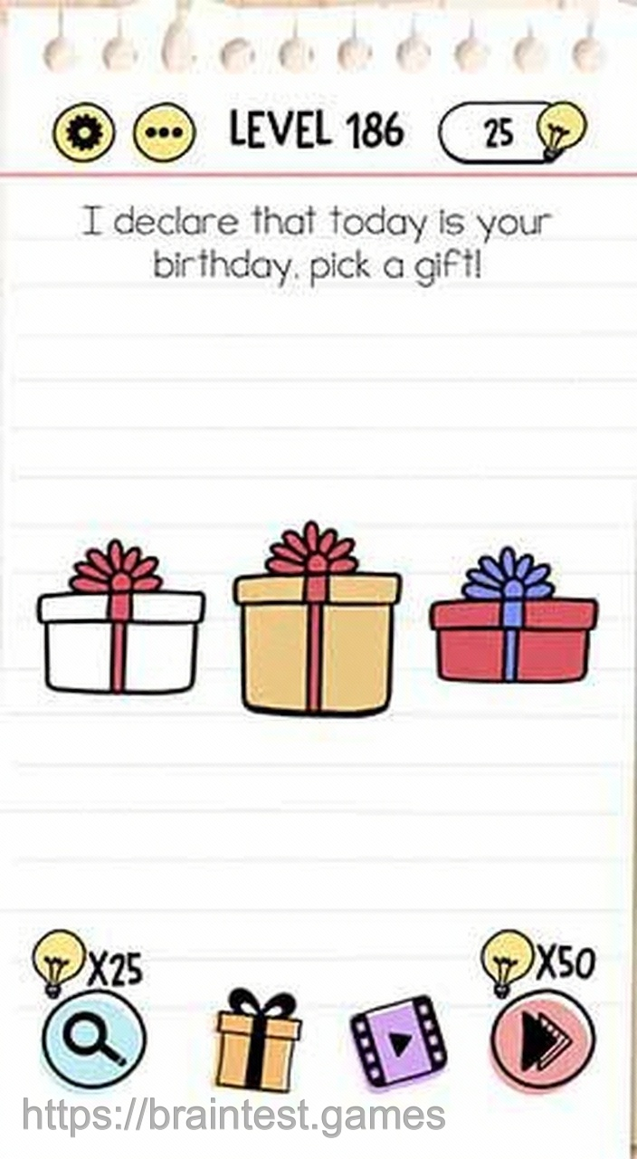 Brain Test Level 186 - Step 1