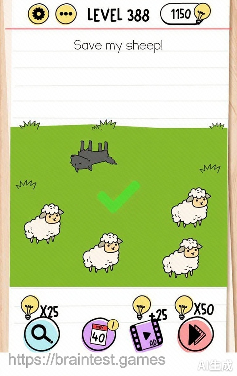 Brain Test Level 388 - Step 1