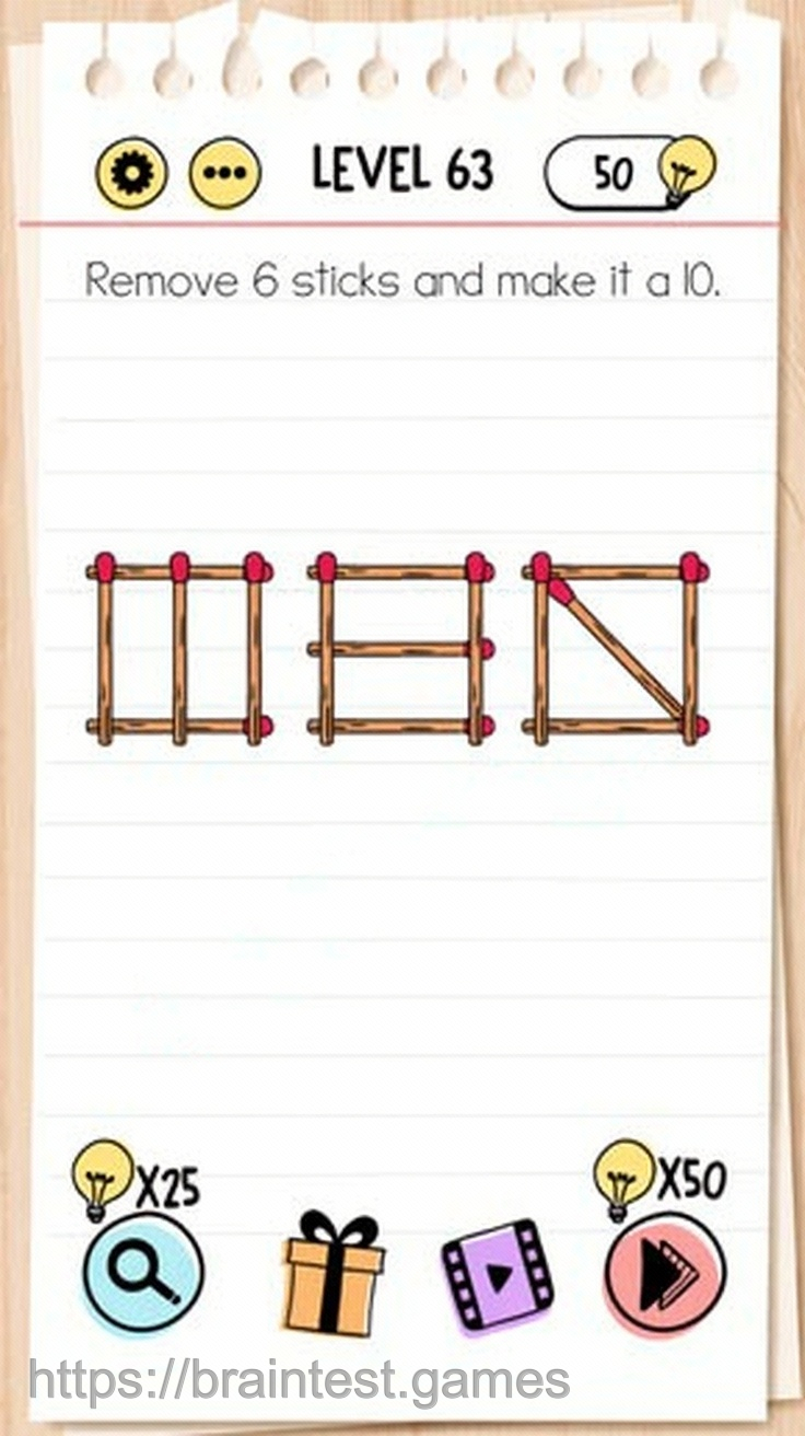 Brain Test Level 63 - Step 1