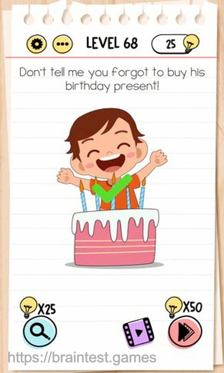 Brain Test Level 68 - Step 2