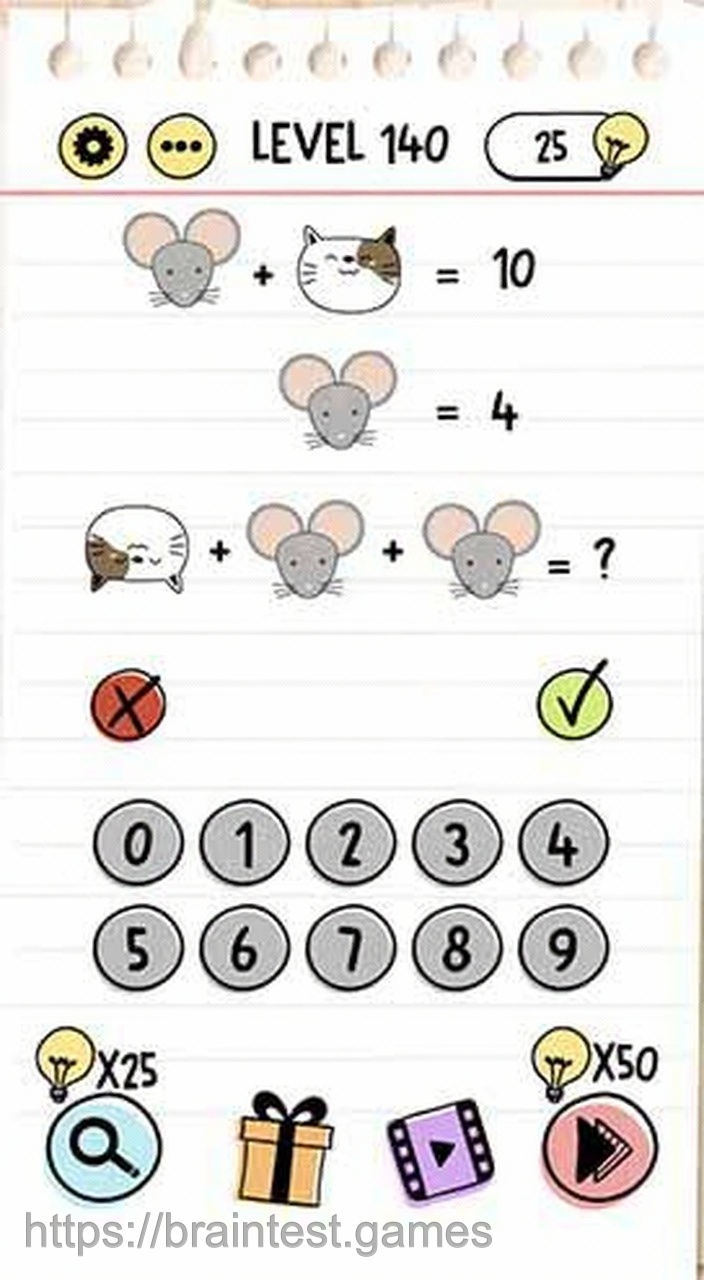 Brain Test Level 140 - Step 2