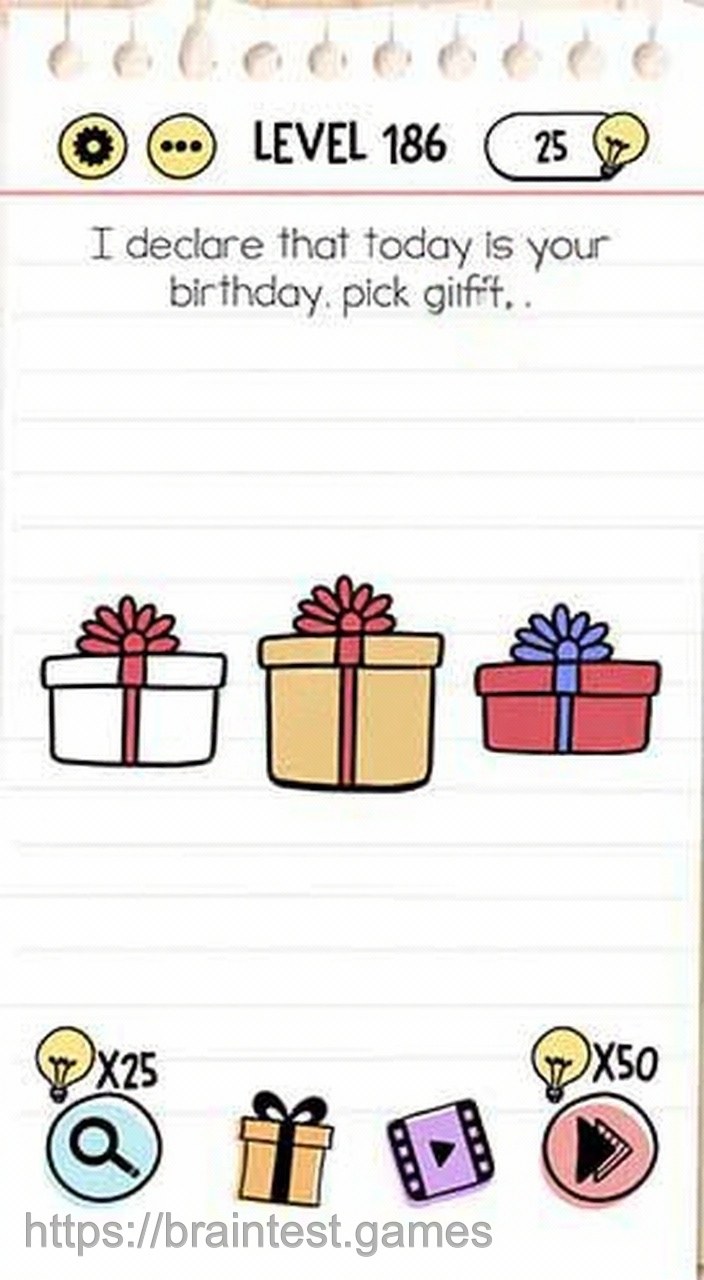 Brain Test Level 186 - Step 2