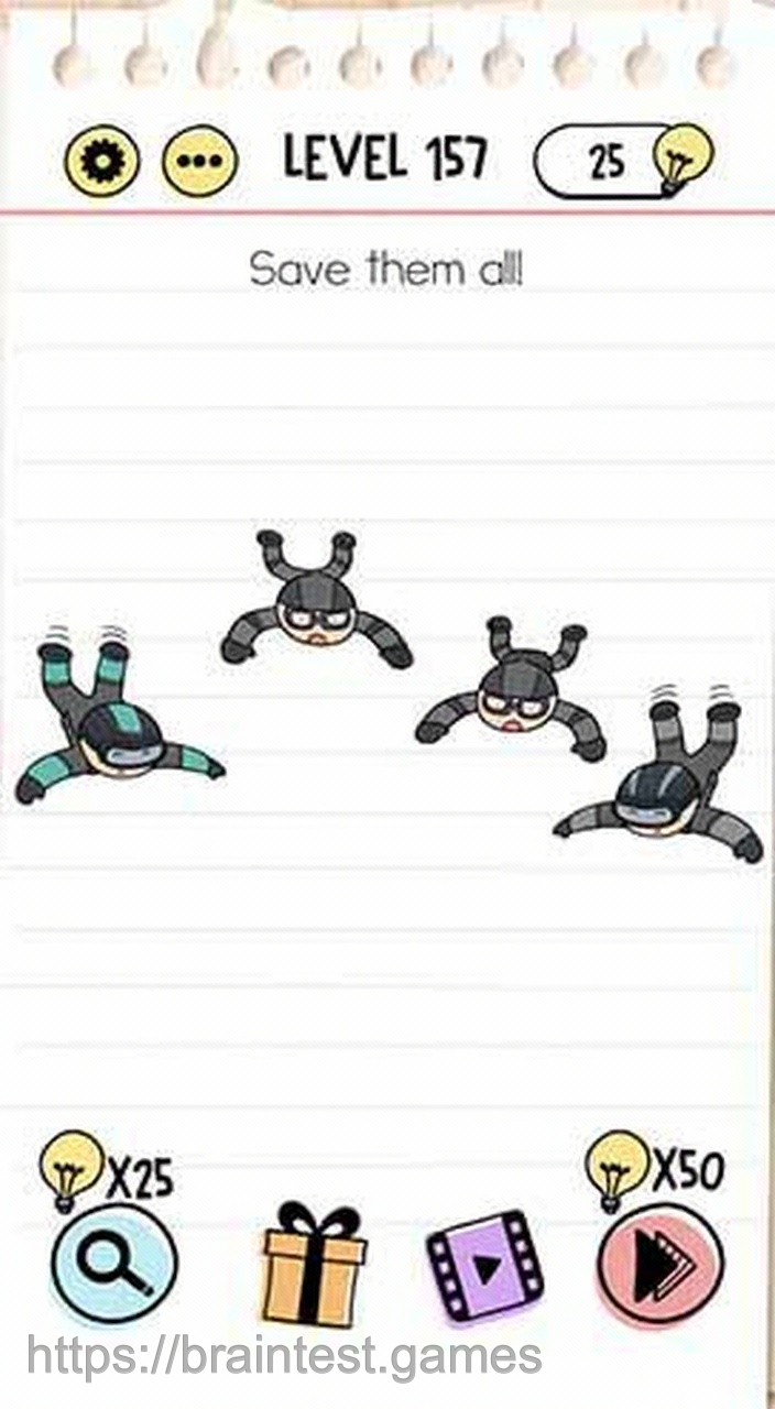 Brain Test Level 157 - Step 1