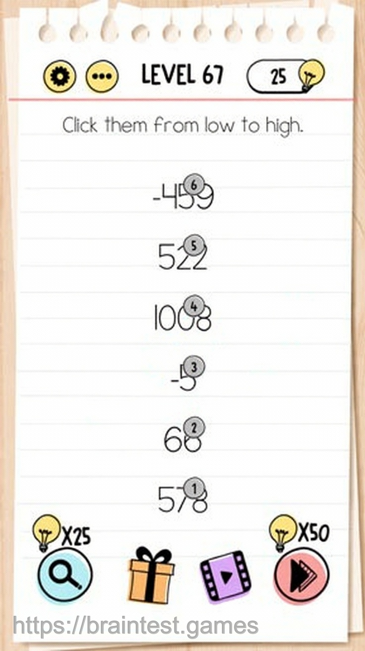 Brain Test Level 67 - Step 2