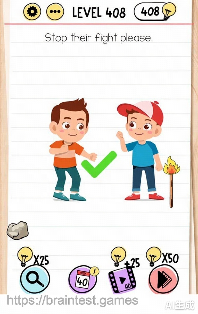 Brain Test Level 408 - Step 1